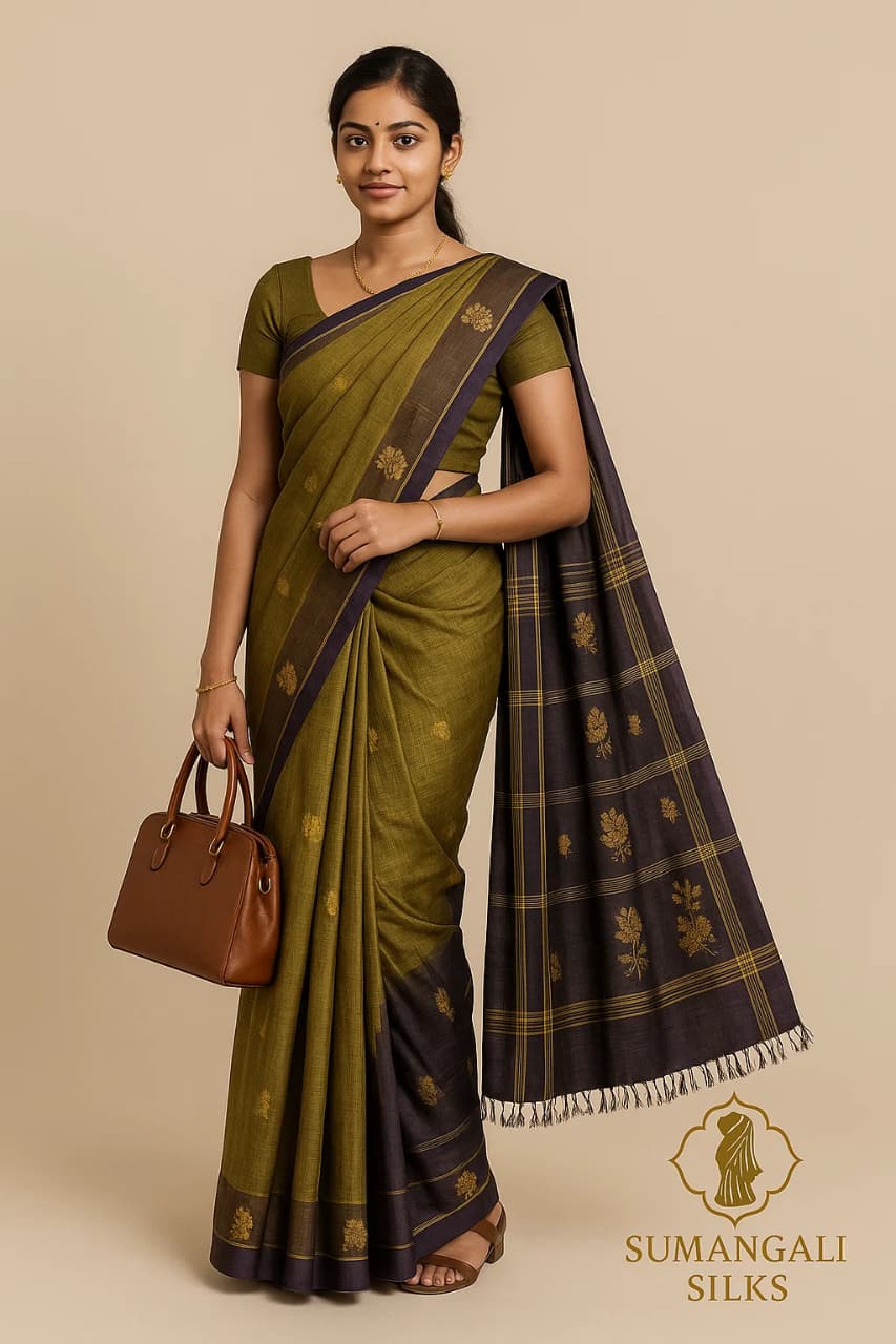 Handloom cotton sumangali silks