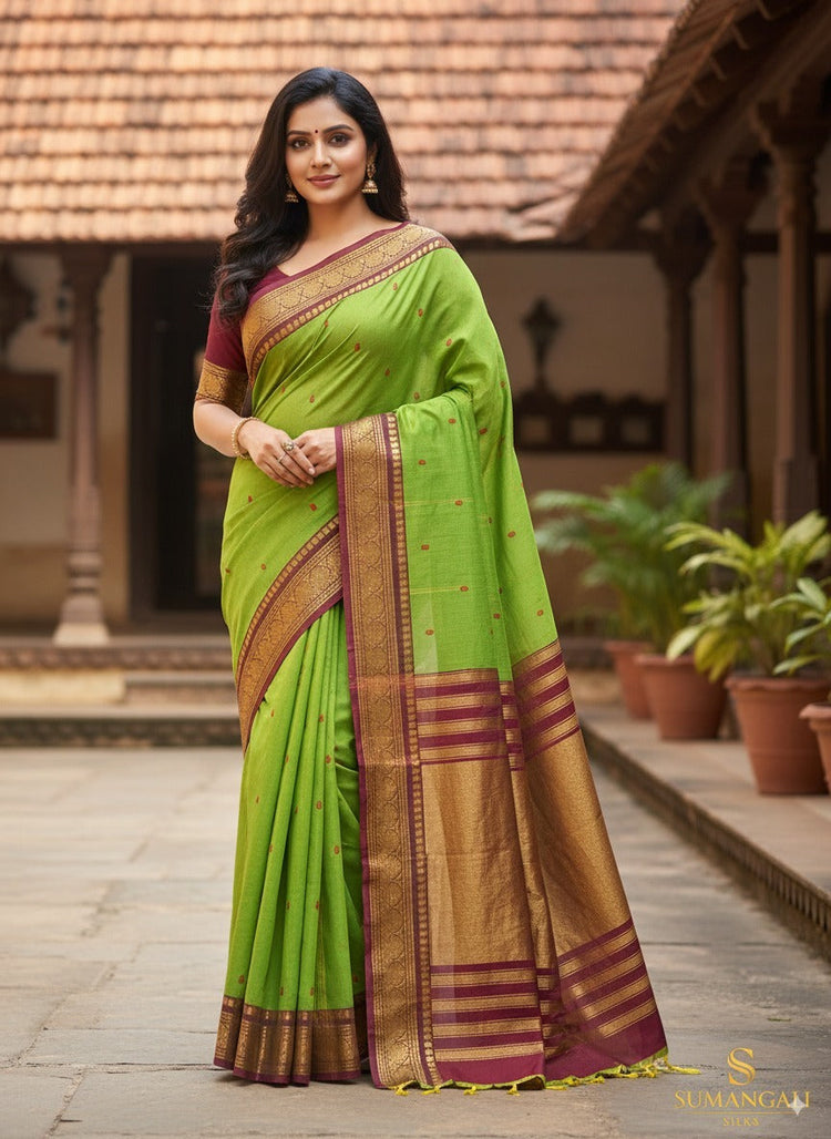 Raw silk cotton sumangali silks