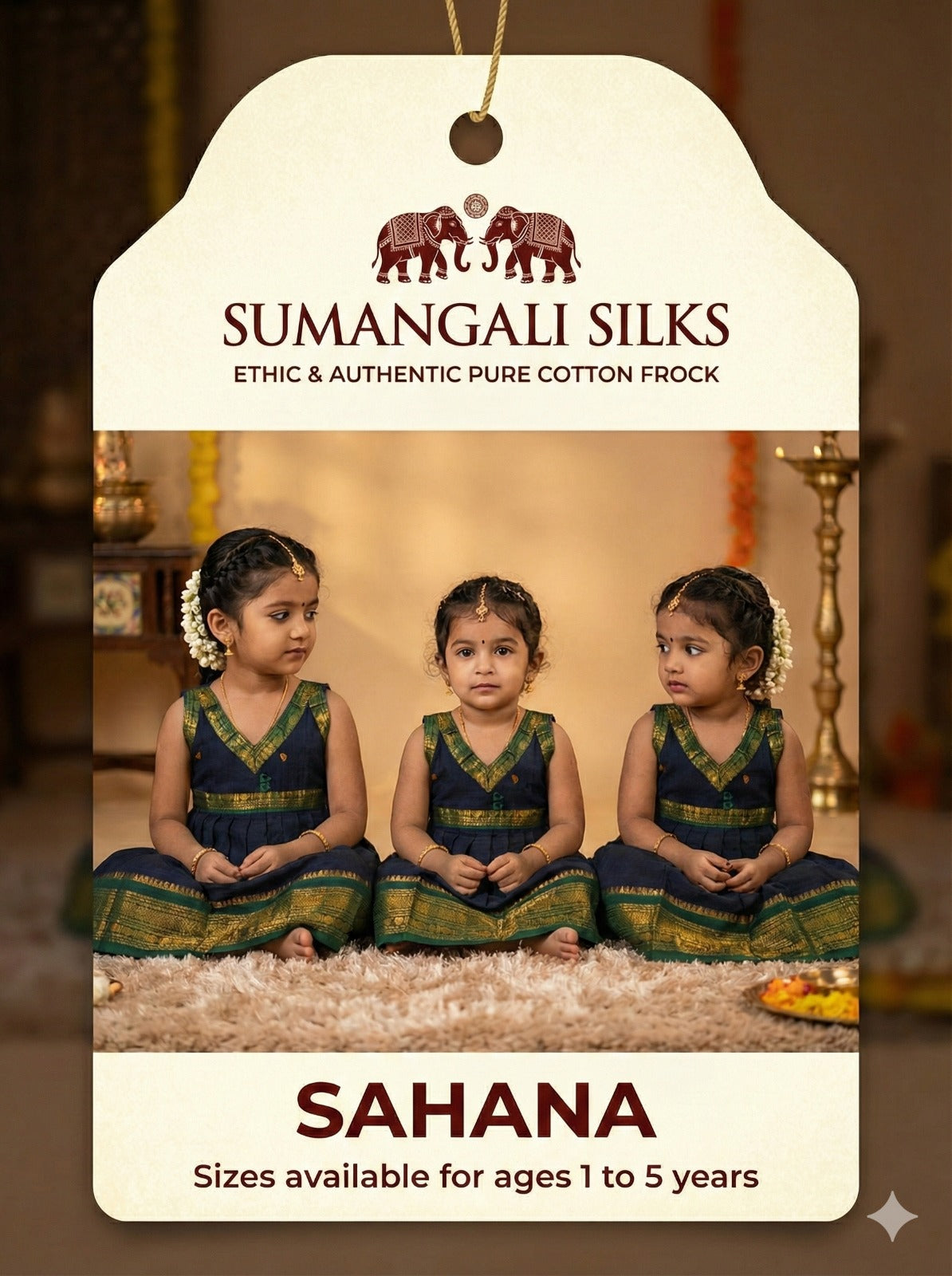 sahana cotton frock sumangali silks