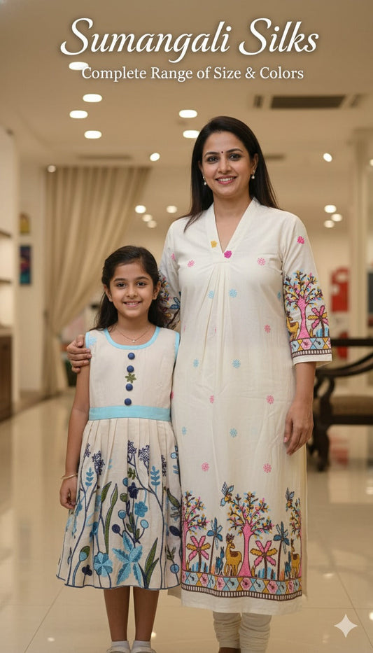 Avithika cotton frock sumangali silks