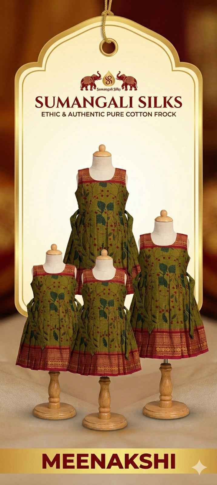 Meenakshi cotton frock sumangali silks