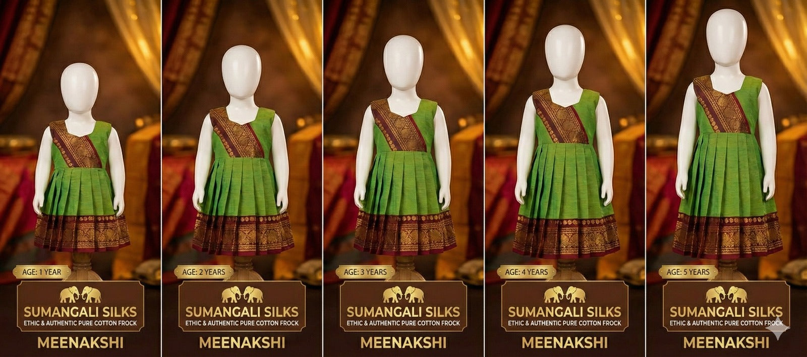 Meenakshi cotton frock sumangali silks
