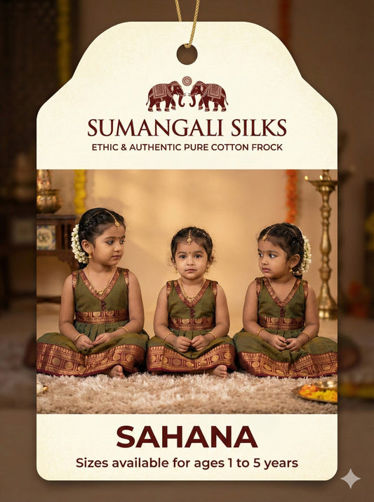 sahana cotton frock sumangali silks