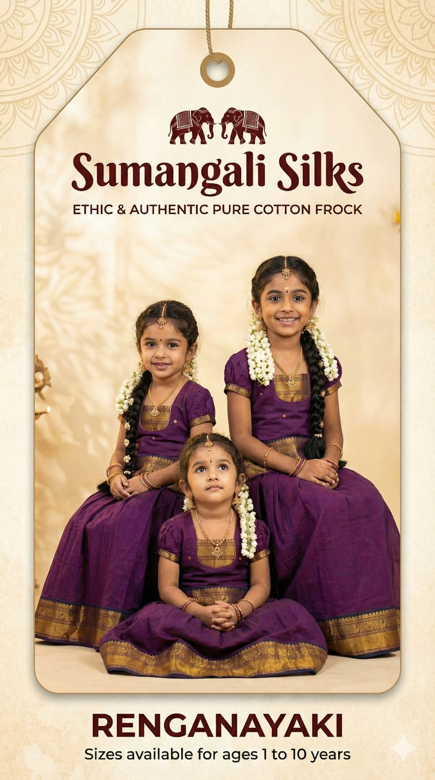 Reganayagi cotton frock sumangali silks