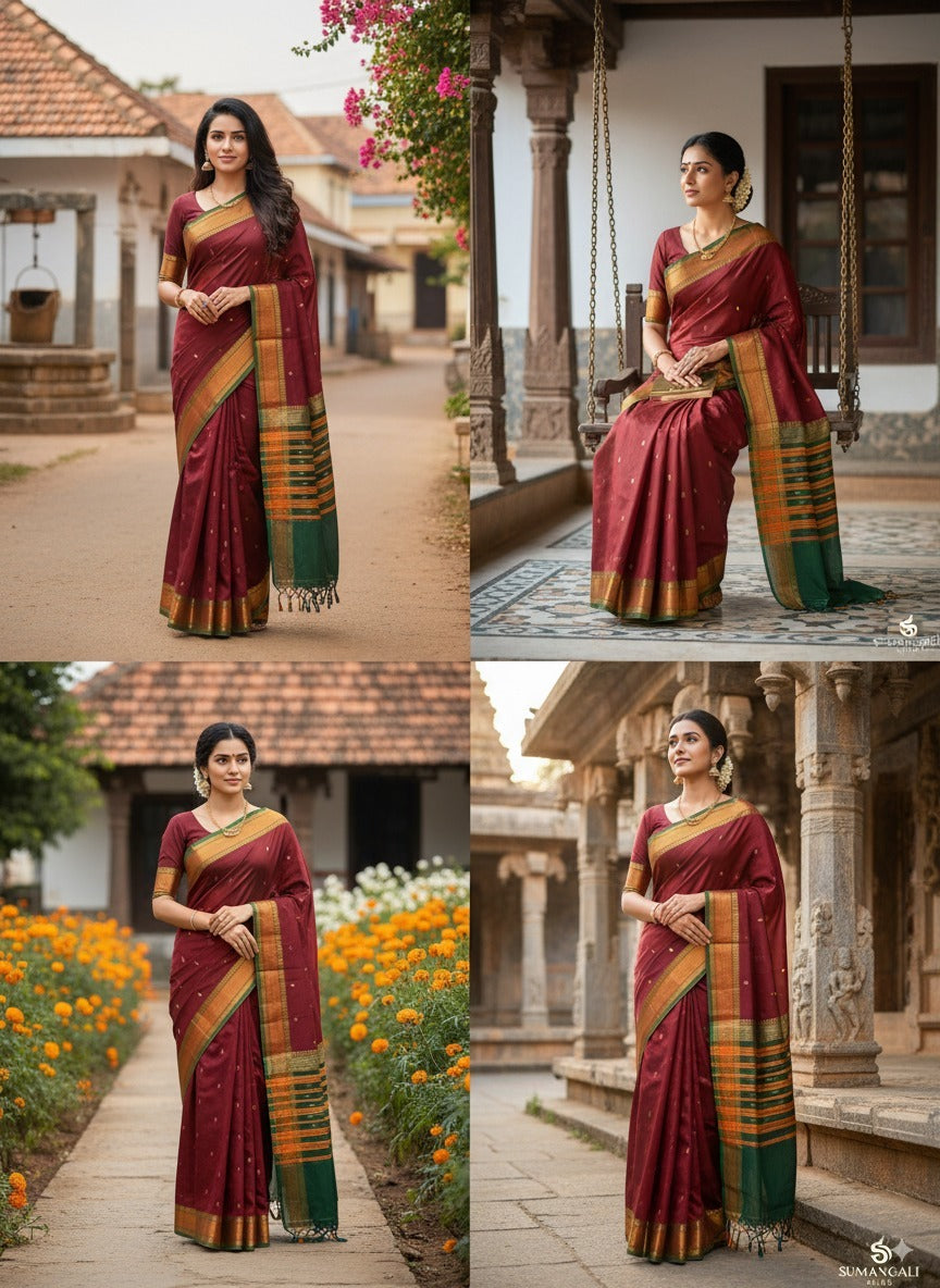 mercerized cotton saree sumangali silks