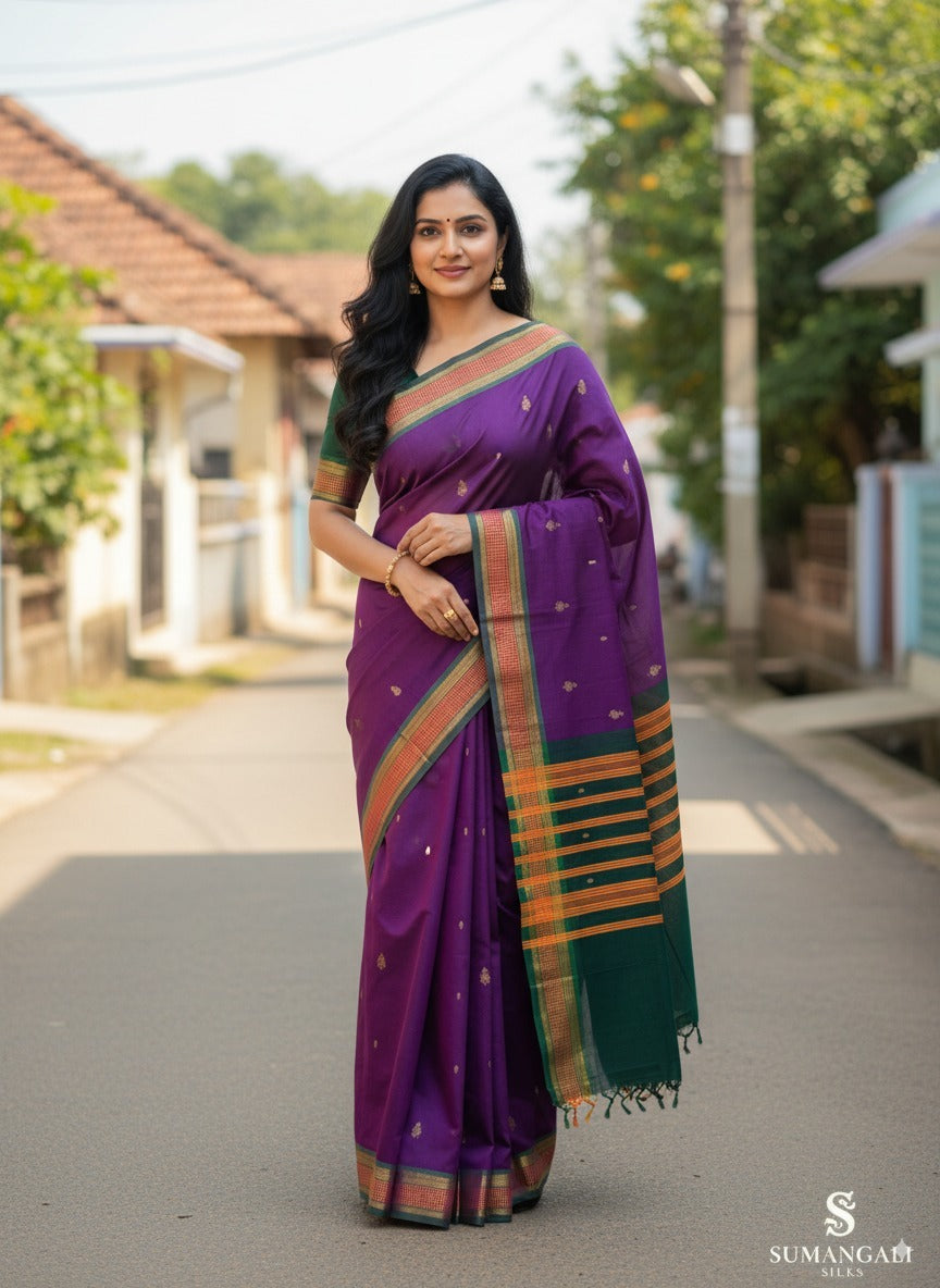 mercerized cotton saree sumangali silks