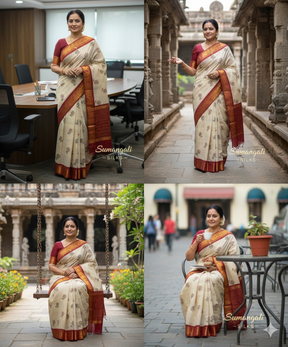 Zari border checked sumangali silks