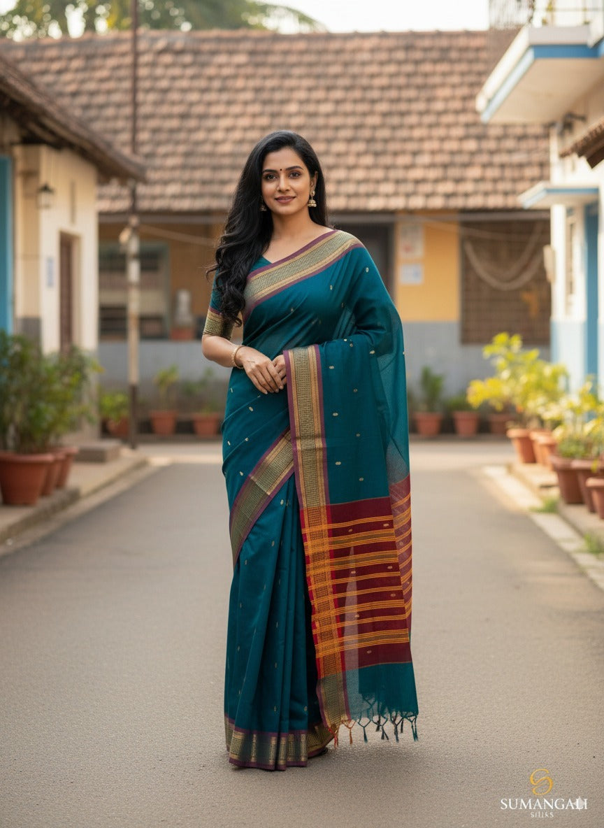mercerized cotton saree sumangali silks