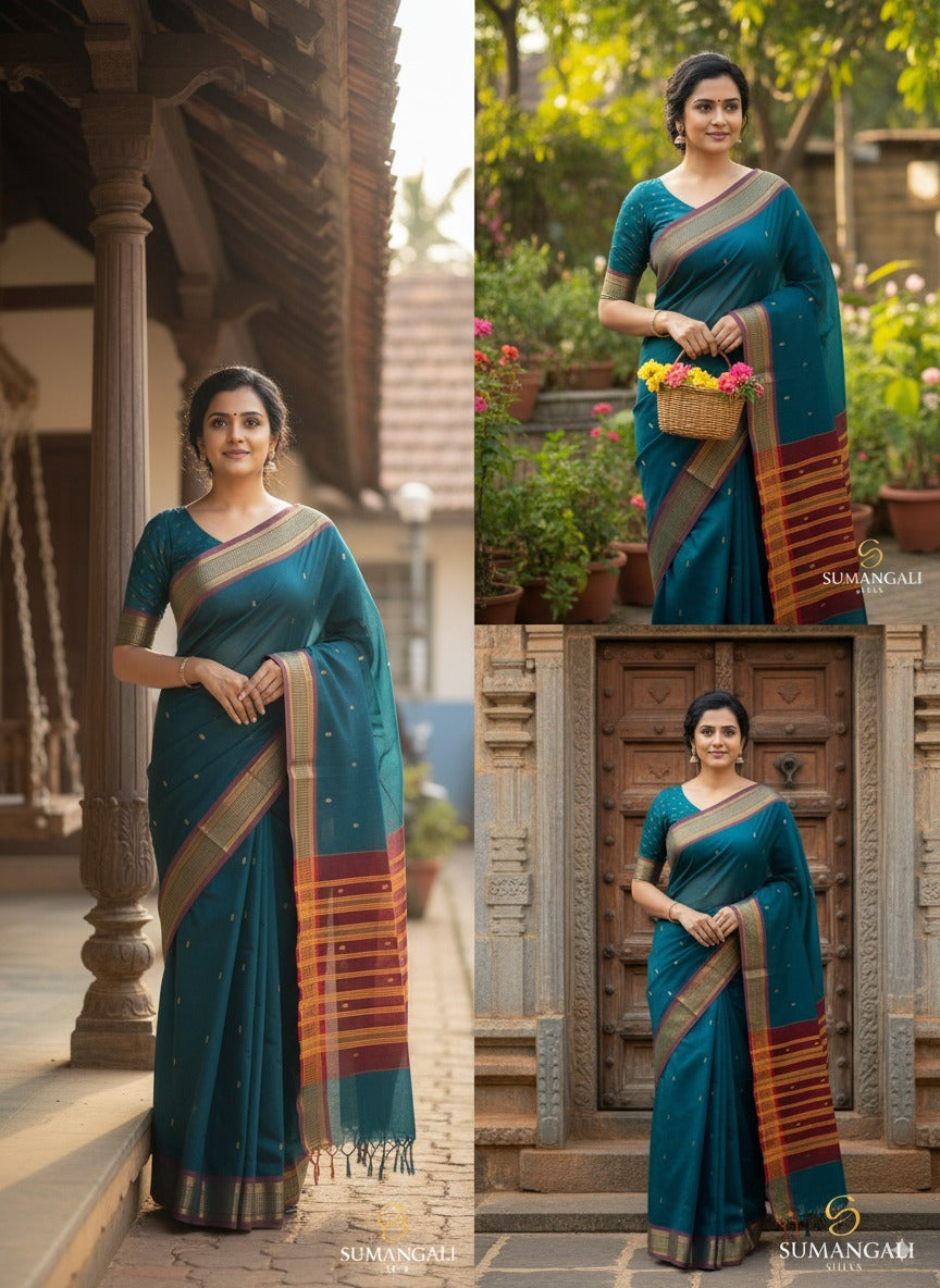 mercerized cotton saree sumangali silks