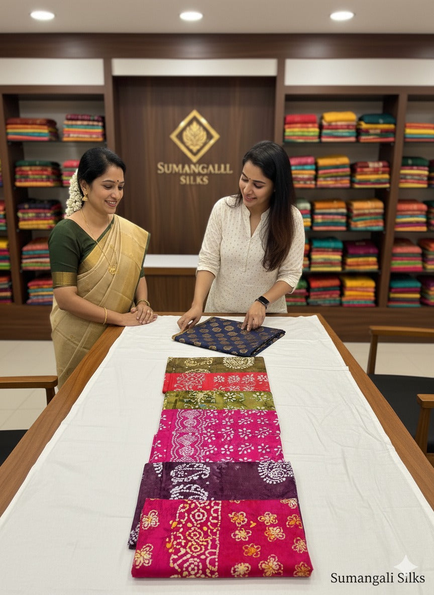 Wax print cotton sumangali silks