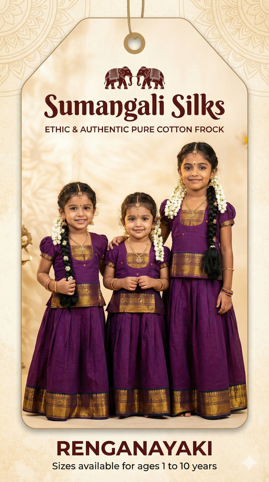 Reganayagi cotton frock sumangali silks
