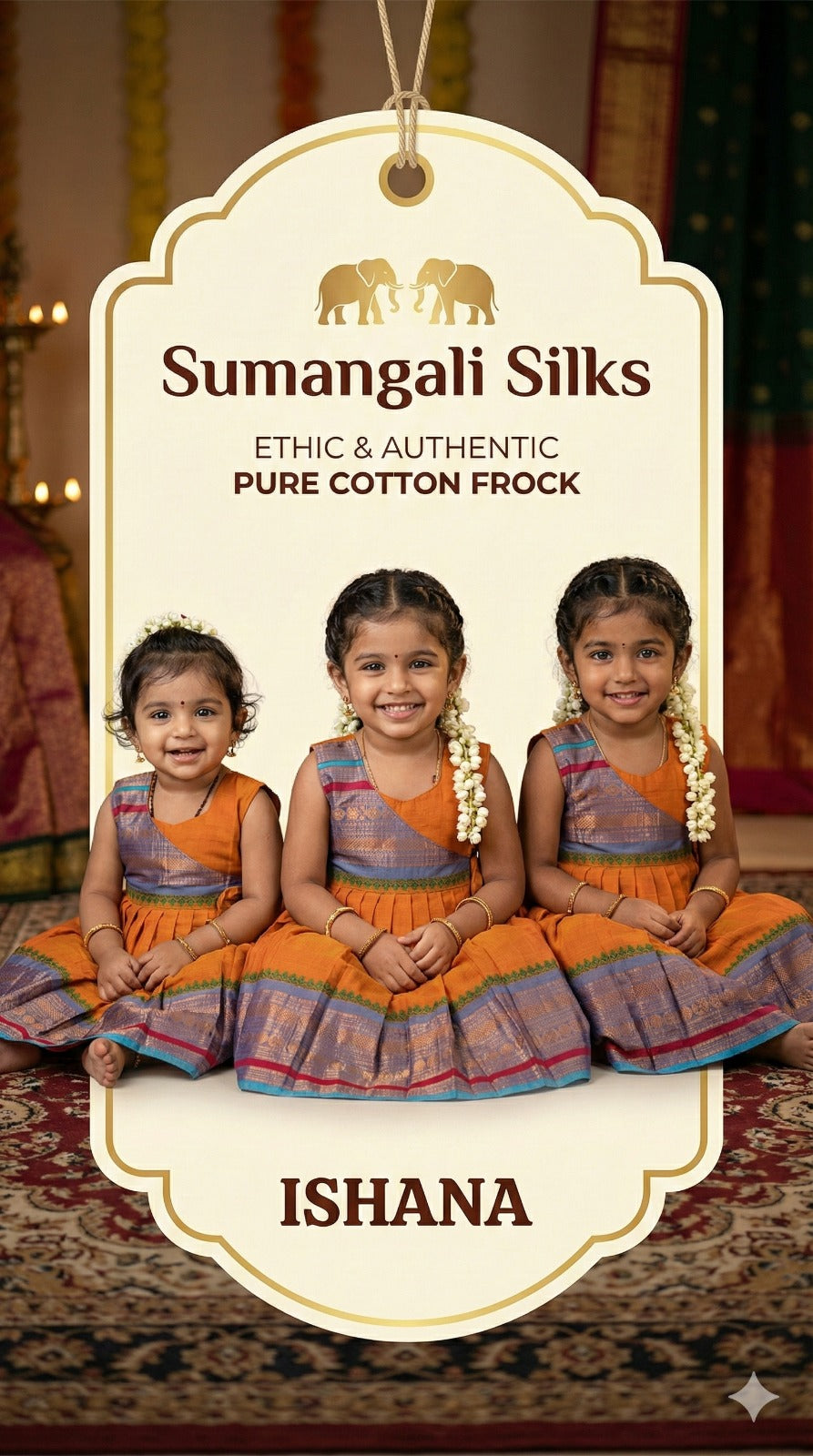 Ishana cotton frock sumangali silks
