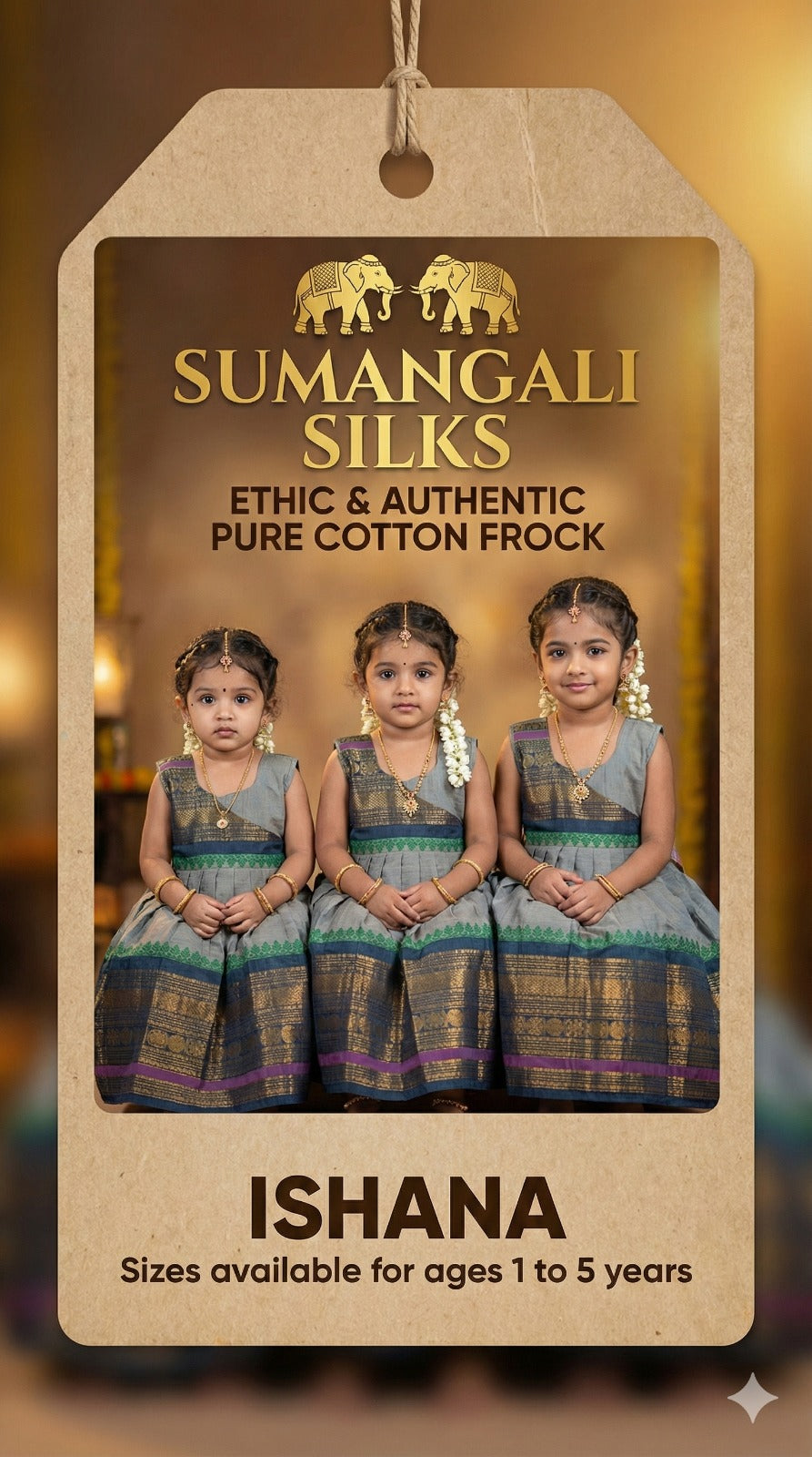 Ishana cotton frock sumangali silks