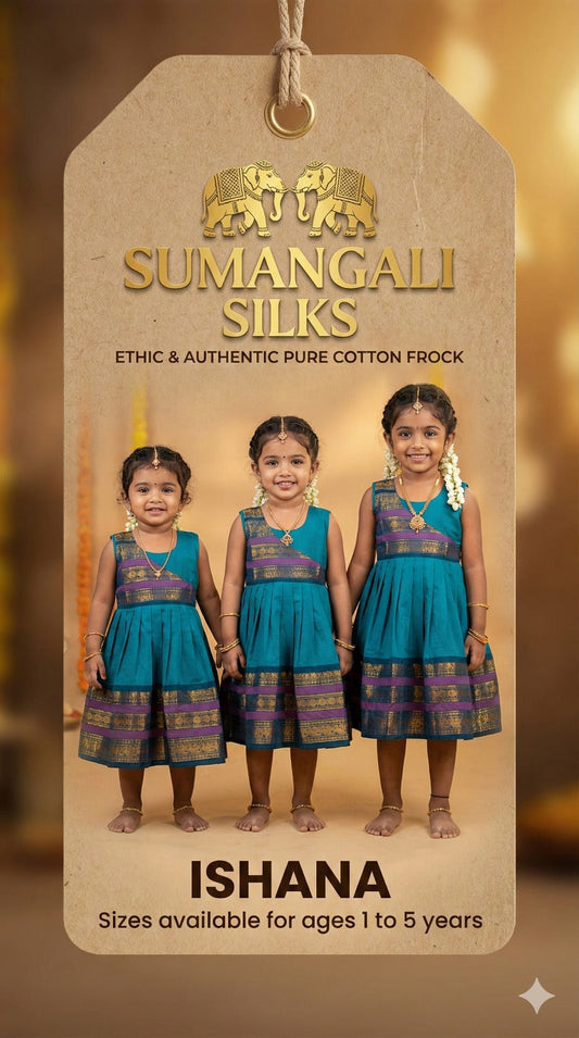 Ishana cotton frock sumangali silks